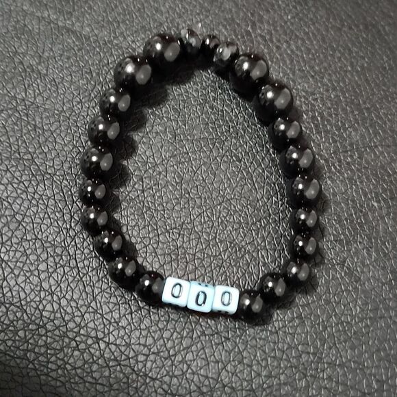 Handmade Celestial Night 000 angel numbers bracelet - Picture 5 of 5